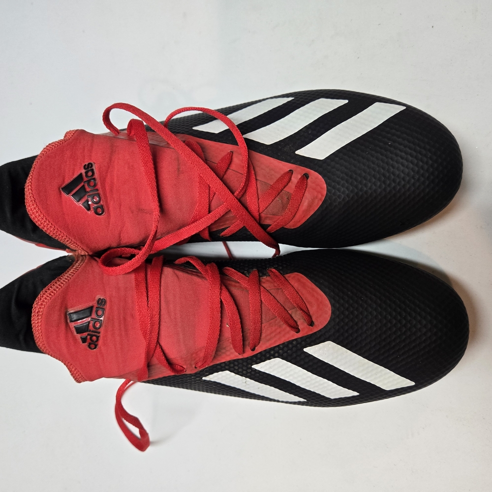 Adidas Black and Red Athletic Shoes with Striking Design